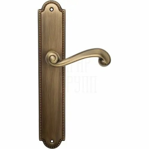 Дверная ручка Venezia CARNEVALE на планке PL98 матовая бронза