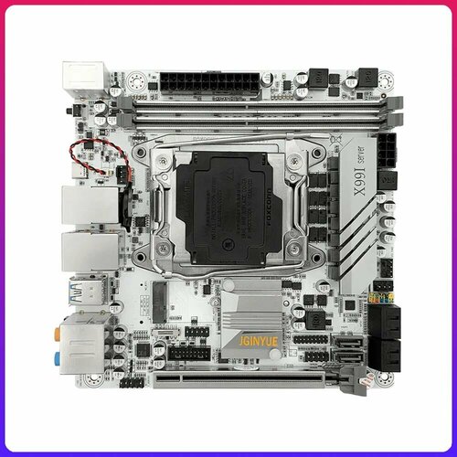 Материнская плата 2011-3 JGINYUE X99i server X99 B85 4DDR4 2CH PCI-Ex16 M2 NVME M2 Wi-Fi USB 30 2x GBLAN Mini-ITX 11500₽