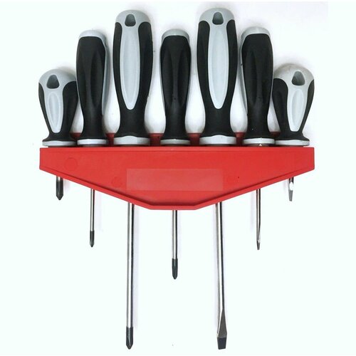 Набор отверток 7шт + Полка для отверток настенная.