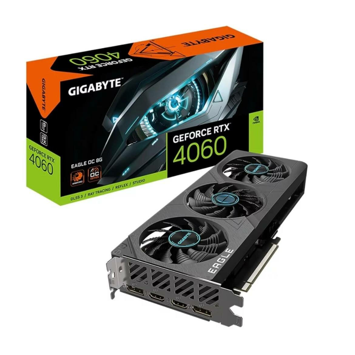 Видеокарта GIGABYTE GeForce RTX 4060 EAGLE OC 8GB (GV-N4060EAGLE OC-8GD)