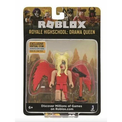 Набор Роблокс фигурка героя Королева драмы + эксклюзивный код Корона Roblox Royale Highschool: Drama Queen + Drama Queen Crown code
