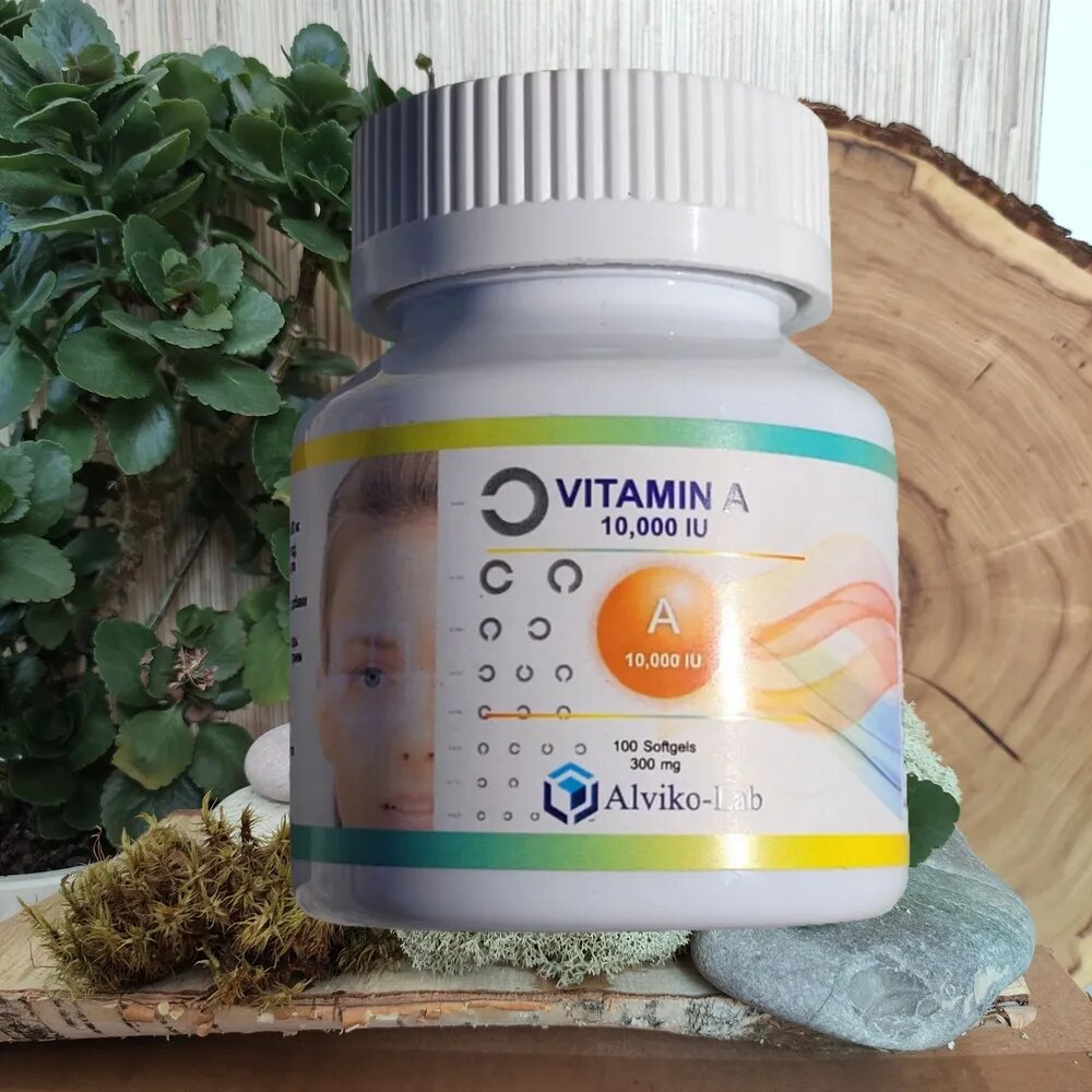 Витамин A Витамин А 10.000 Alviko-lab Vitamin A 10.000 ME гелиевые капсулы,100 шт.