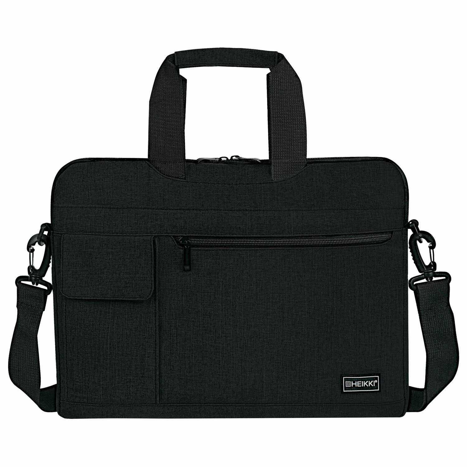 Сумка портфель HEIKKI NOVATION (хейки) с отделением для ноутбука 13-14", багажная лента, черная, 28х38х3 см, 272594 — фото 1