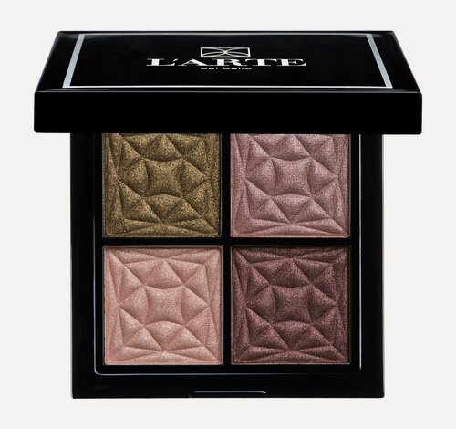 Изображение товара L'ARTE DEL BELLO Палетка теней Quadro Eleganto, 0,8 г, 07 give a glam (оливково-коричневая)