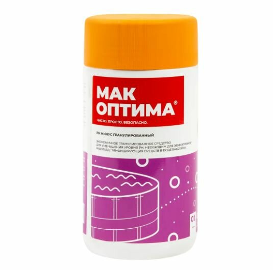 Регулятор уровня pH минус гранулированный Мак Оптима 1.5 кг