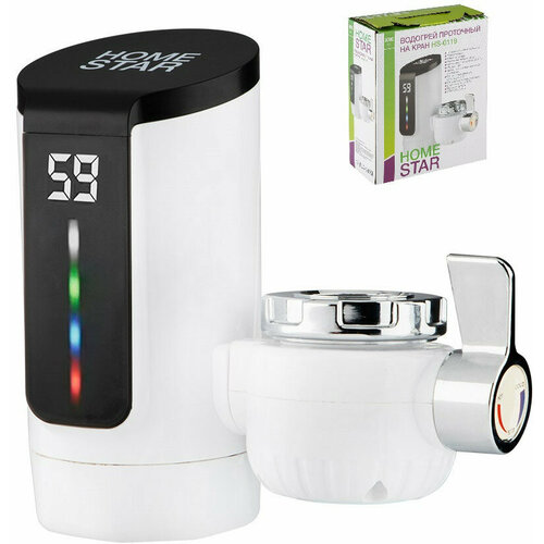 Нагреватель воды на кран проточного типа 3000Вт LED-дисплей HS-0119 HomeStar 106670 685300₽