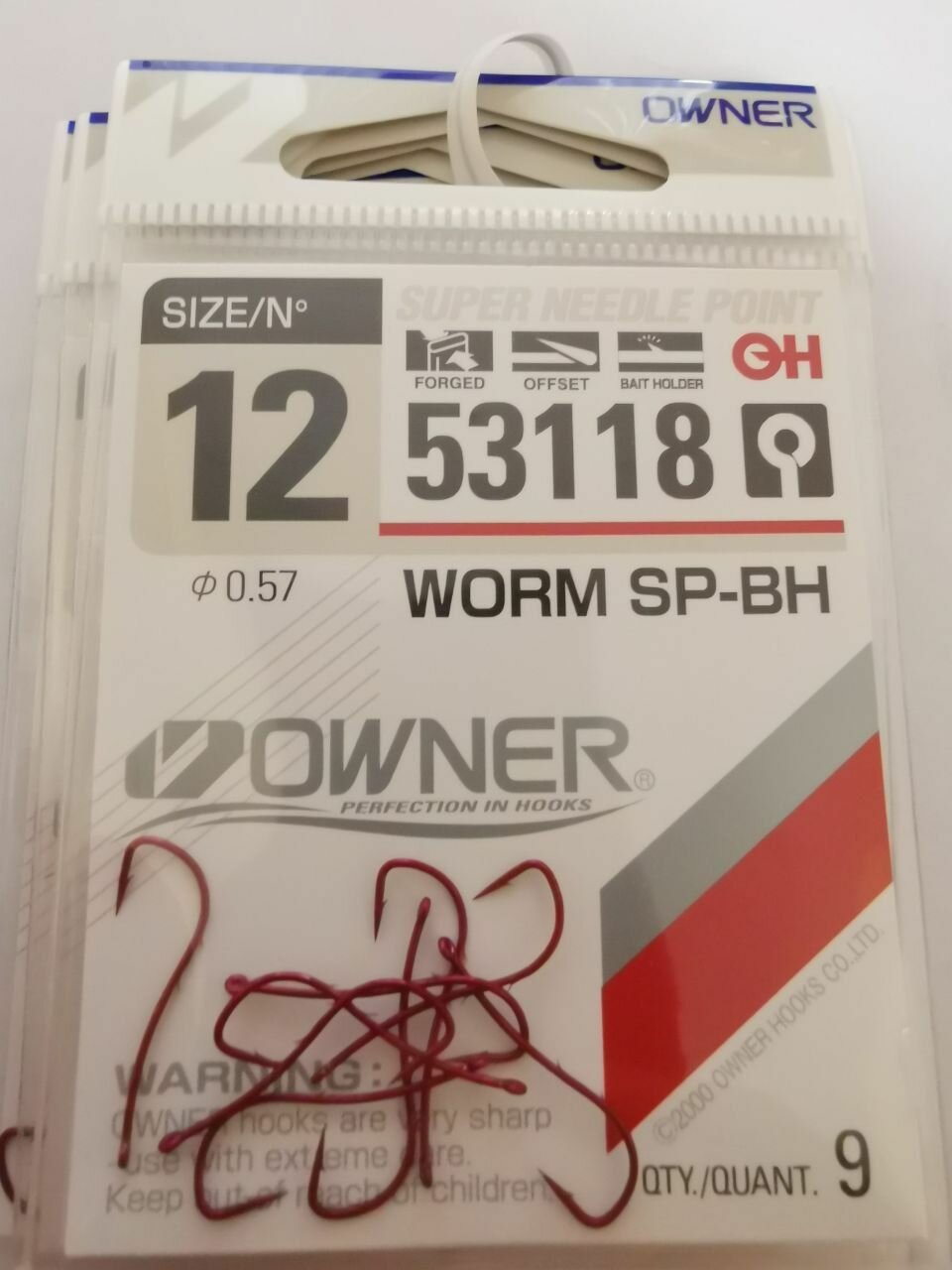Крючок Owner 53118 №12 (9шт)