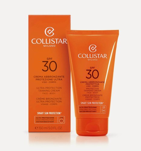 Изображение товара Collistar - Ultra Protection Tanning Cream Spf30 Интенсивный солнцезащитный крем для загара для лица и тела 150 мл