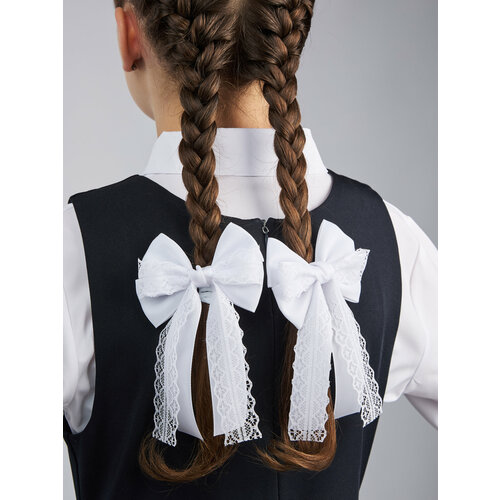 Бантики для волос белые на резинке 2 шт