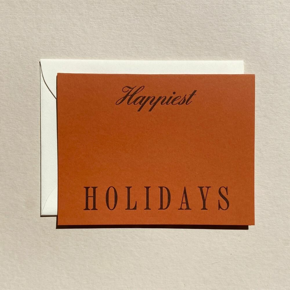 HAPPIEST HOLIDAYS NO. 05 Rust Открытка