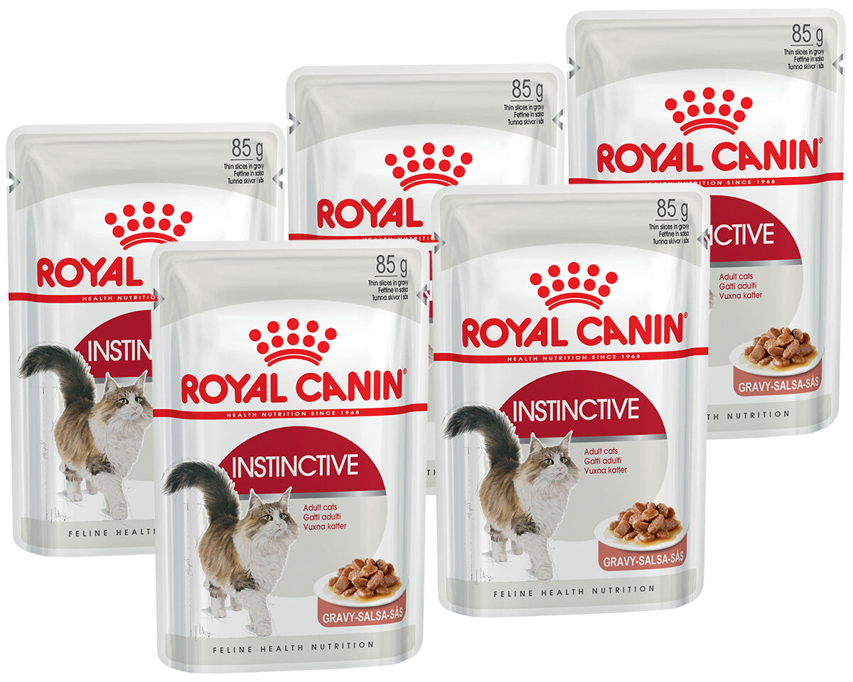 ROYAL CANIN INSTINCTIVE для взрослых кошек в соусе пауч 85 гр 85 гр х 5 шт