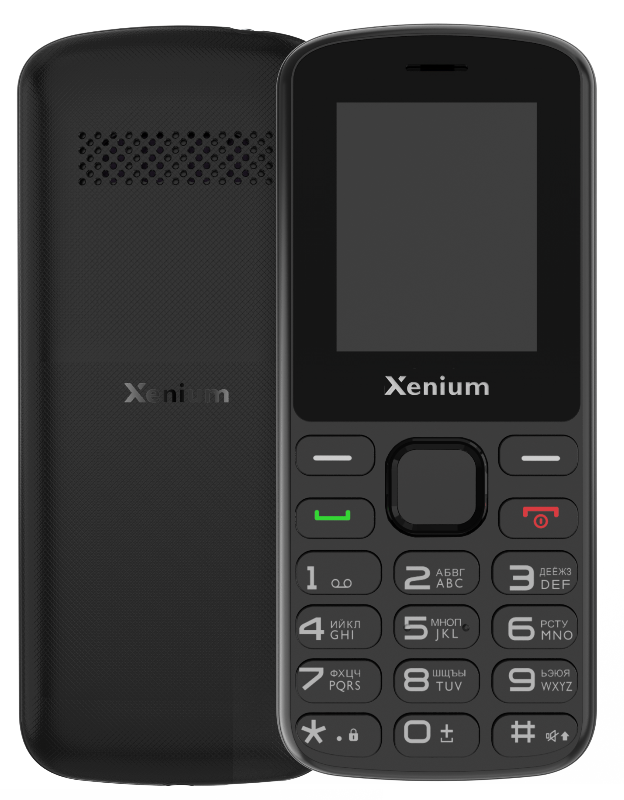 Мобильный телефон XENIUM X170, 1.77", 160x128, 2 SIM, Bluetooth, FM-радио, microSD до 32Гб