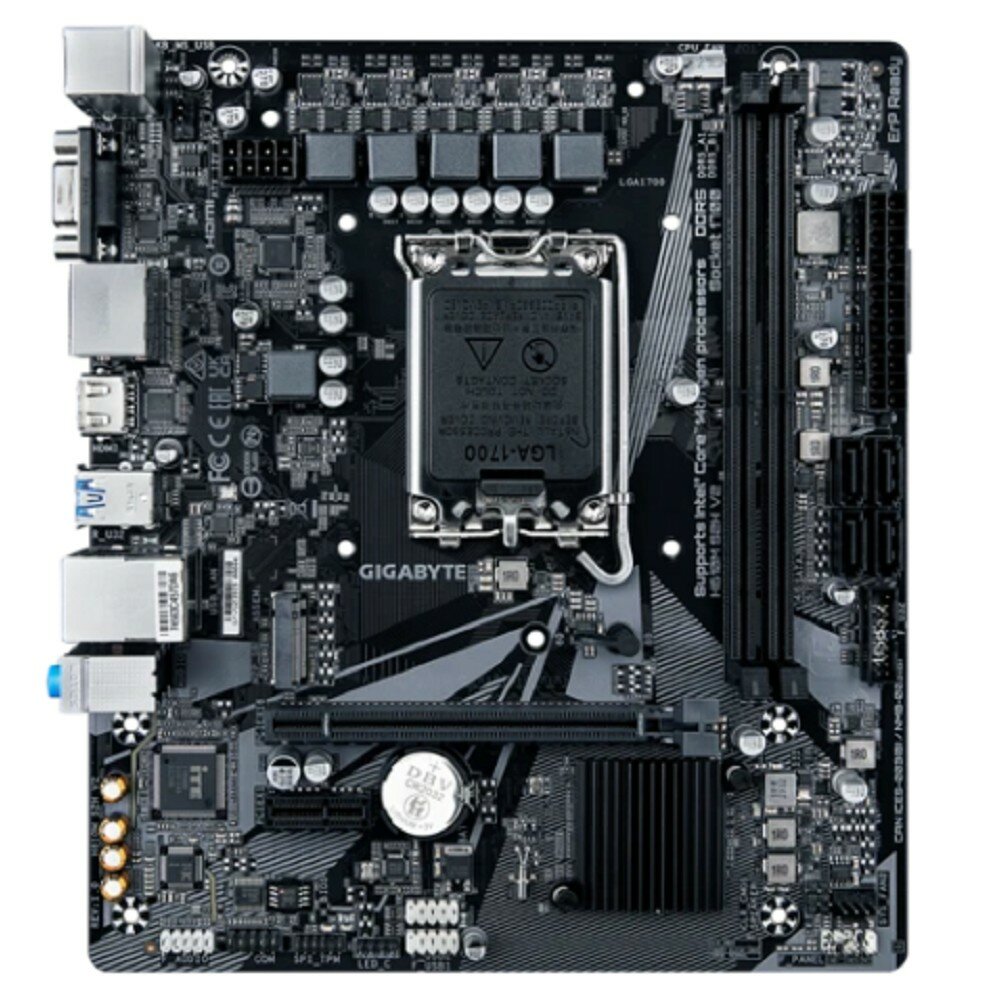 Gigabyte Материнская плата H610M S2H V2 Soc-1700 Intel H610 2xDDR5 mATX AC 97 8ch 7.1 GbLAN+VGA+HDMI+DP