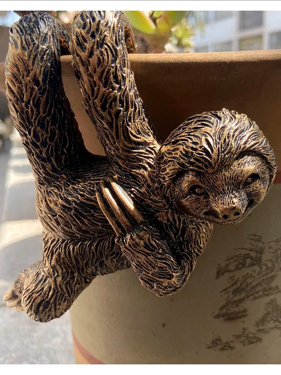 Украшение на горшок ленивец — фото 1