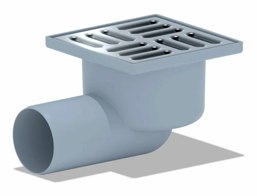 TQ5102 Трап для душа нерегулируемый с комбинированным затвором с решёткой из нержавеющей стали 100*100 мм