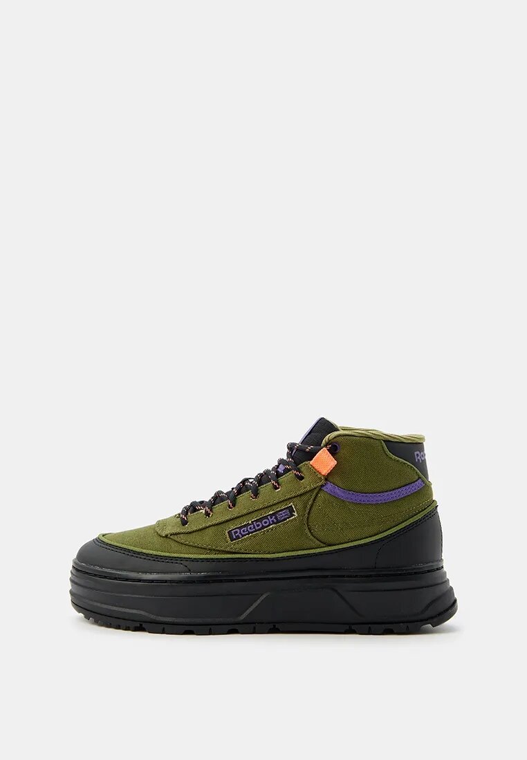 Кеды Reebok CLub C Geo Mid, размер 38.5, зелeный