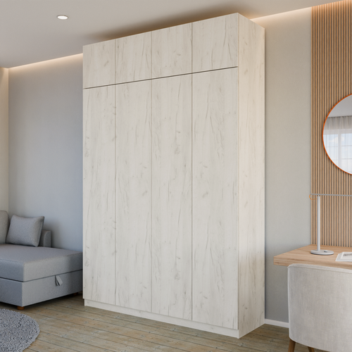 Изображение товара Шкаф распашной Марсель - 1 с антресолью | ЛДСП Дуб Крафт Белый