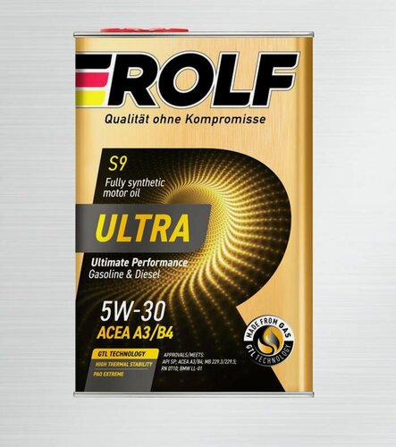 Изображение товара Моторное масло ROLF Ultra 5W-30 (4л), ROLF-5W30-UA3B4-4L