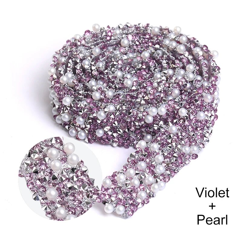 Хрустальные цепочки Astrobox 12 см x 91 см 1.2cmX91cm 1 Yard Фиолетовый