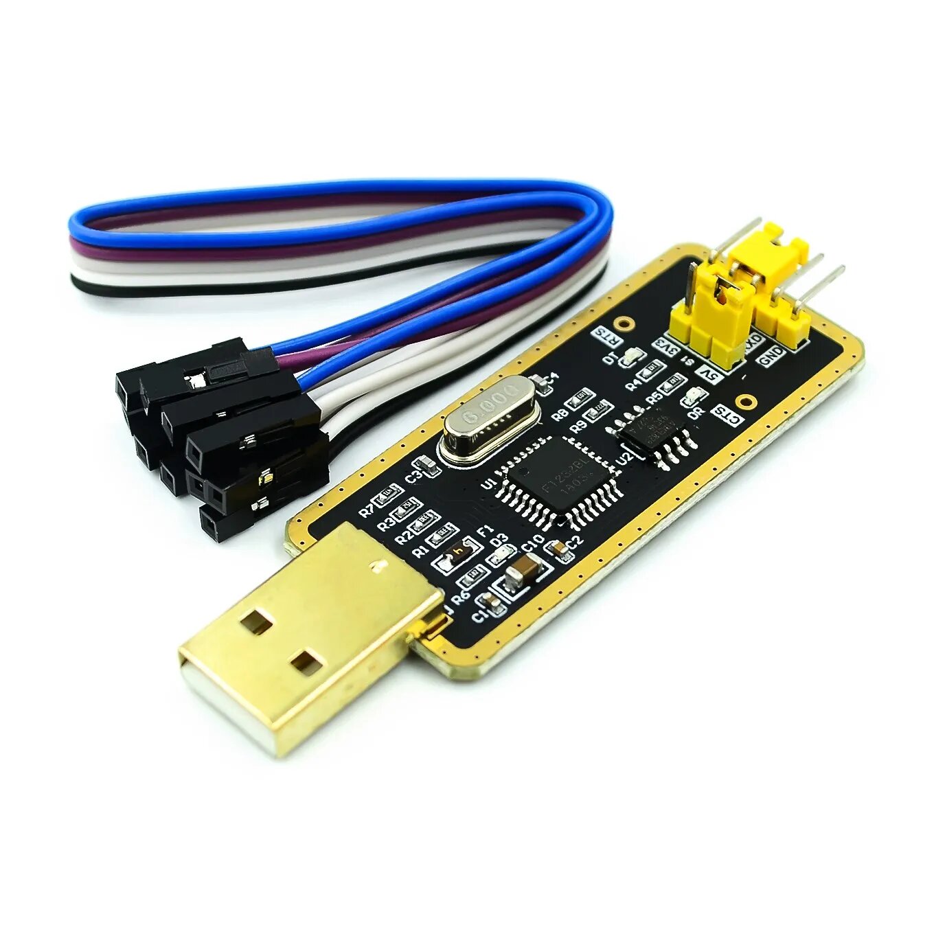 Кабель-адаптер FT232 FT232BL FT232RL USB 2,0 для скачивания уровня TTL для модуля адаптера последовательной платы 5 в 3,3 В отладчик до 232 с поддержкой win10