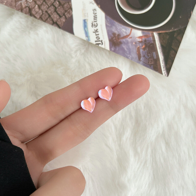 Серьги пусеты, светло-розовый — фото 1