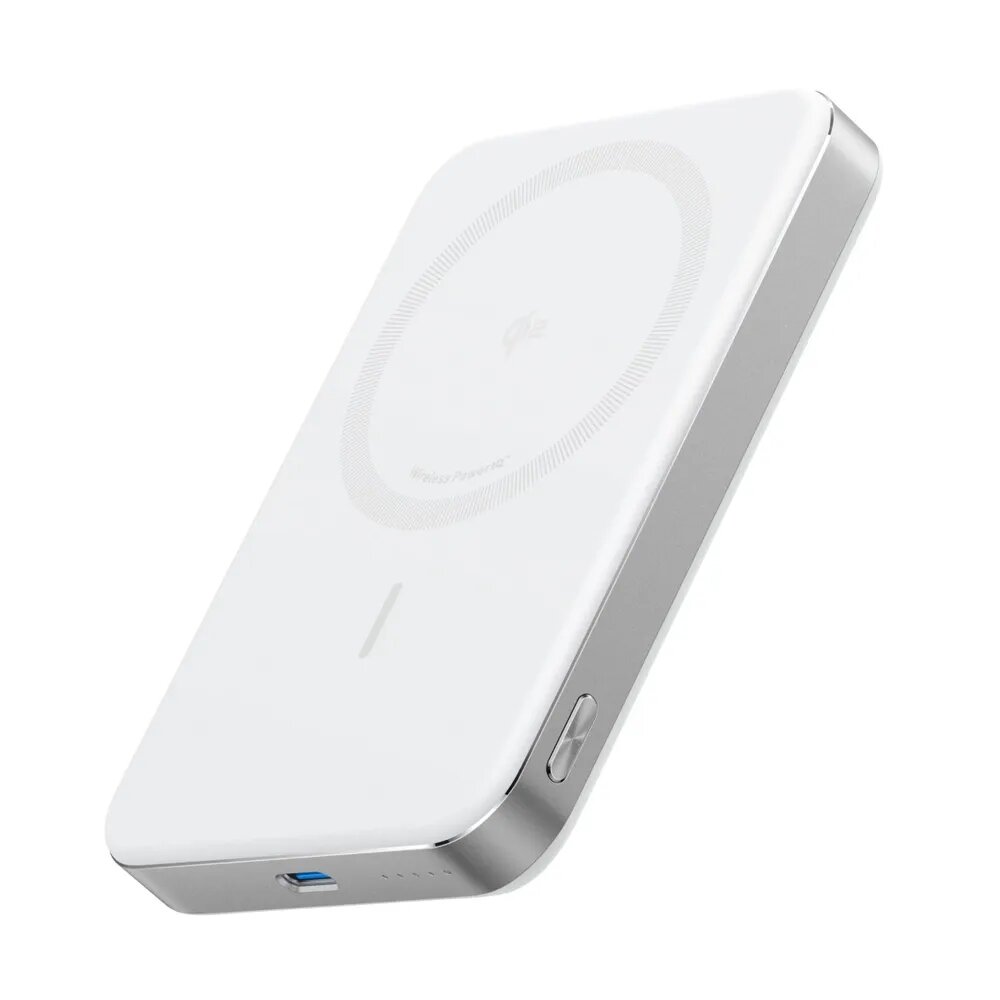 Внешний аккумулятор Anker MagGo Power Bank Qi2, Ultra Slim, 10000mAh, 15W, White