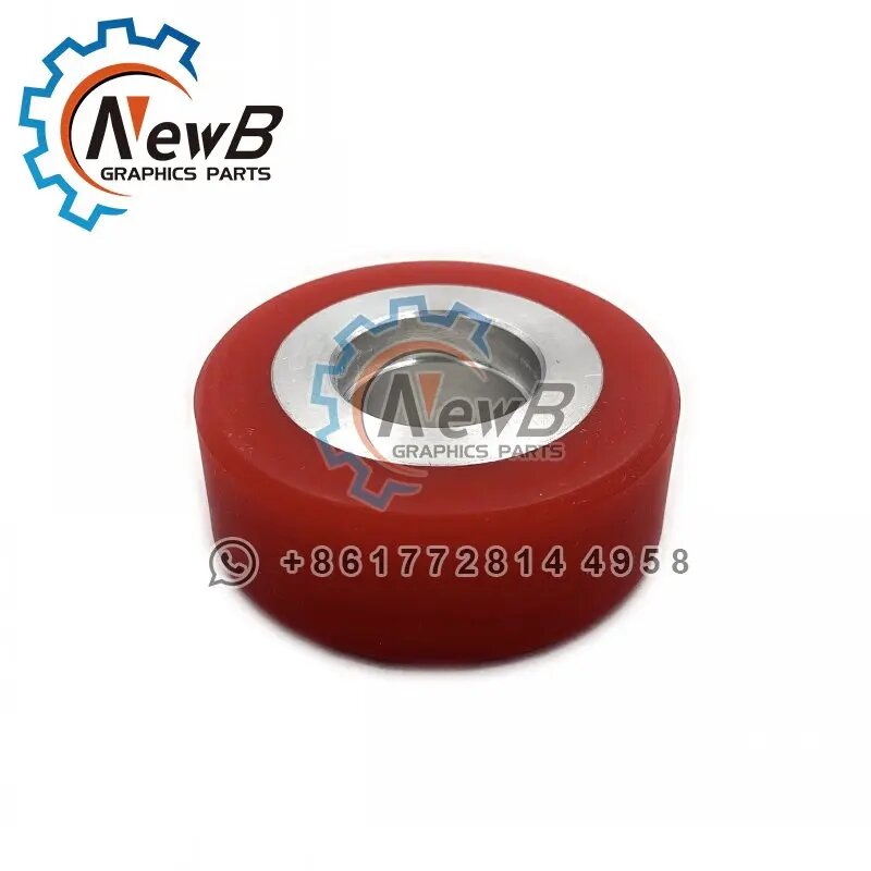 2 шт. резиновое колесо, красный ролик 65x25x26 мм 65*25*26 мм для деталей машины Bobst 106 LER, сделано в Китае