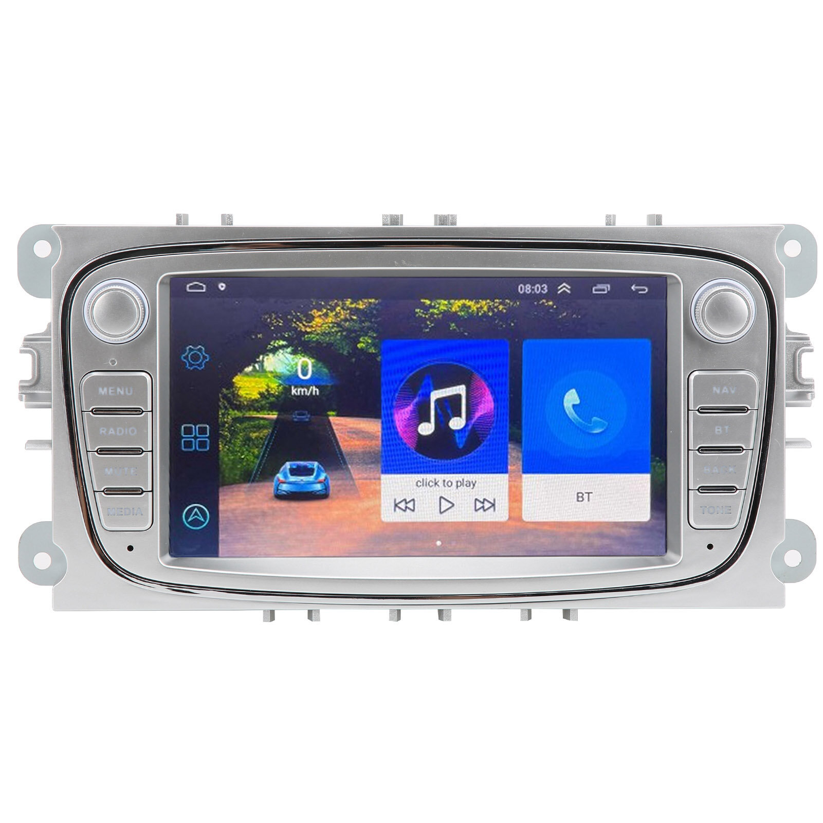 7-дюймовый HD GPS-навигатор для автомобилей с поддержкой FM-радио и воспроизведением с USB, замена для Ford (2ГБ+32ГБ)
