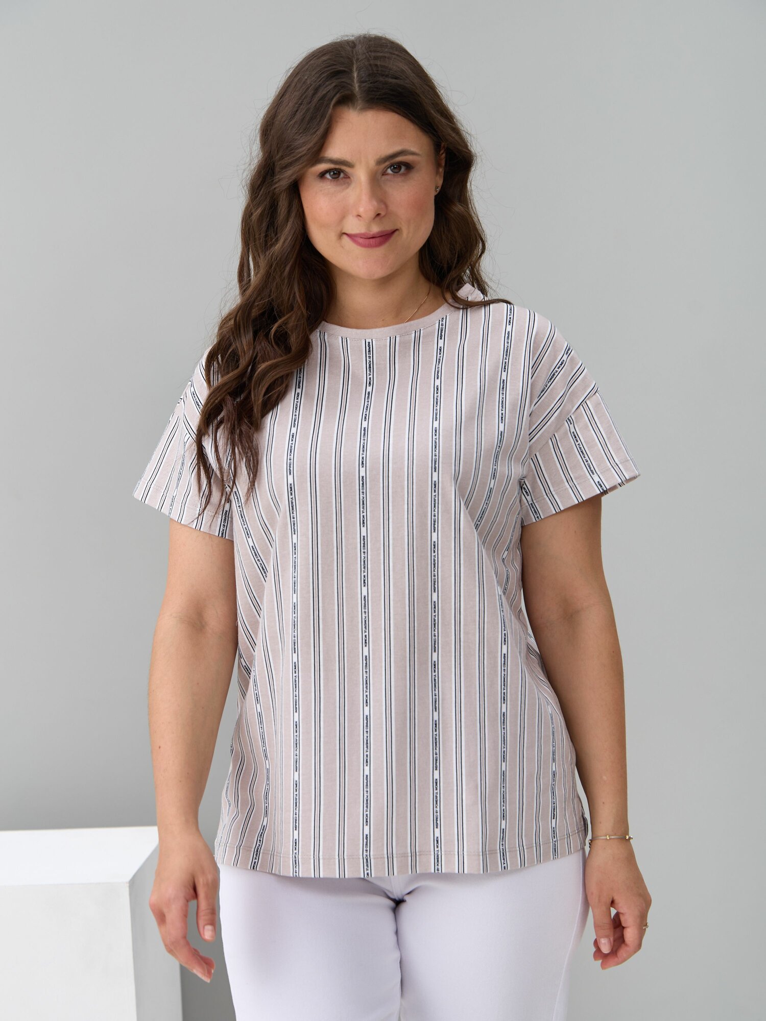 Футболка Алтекс, размер 58, бежевый