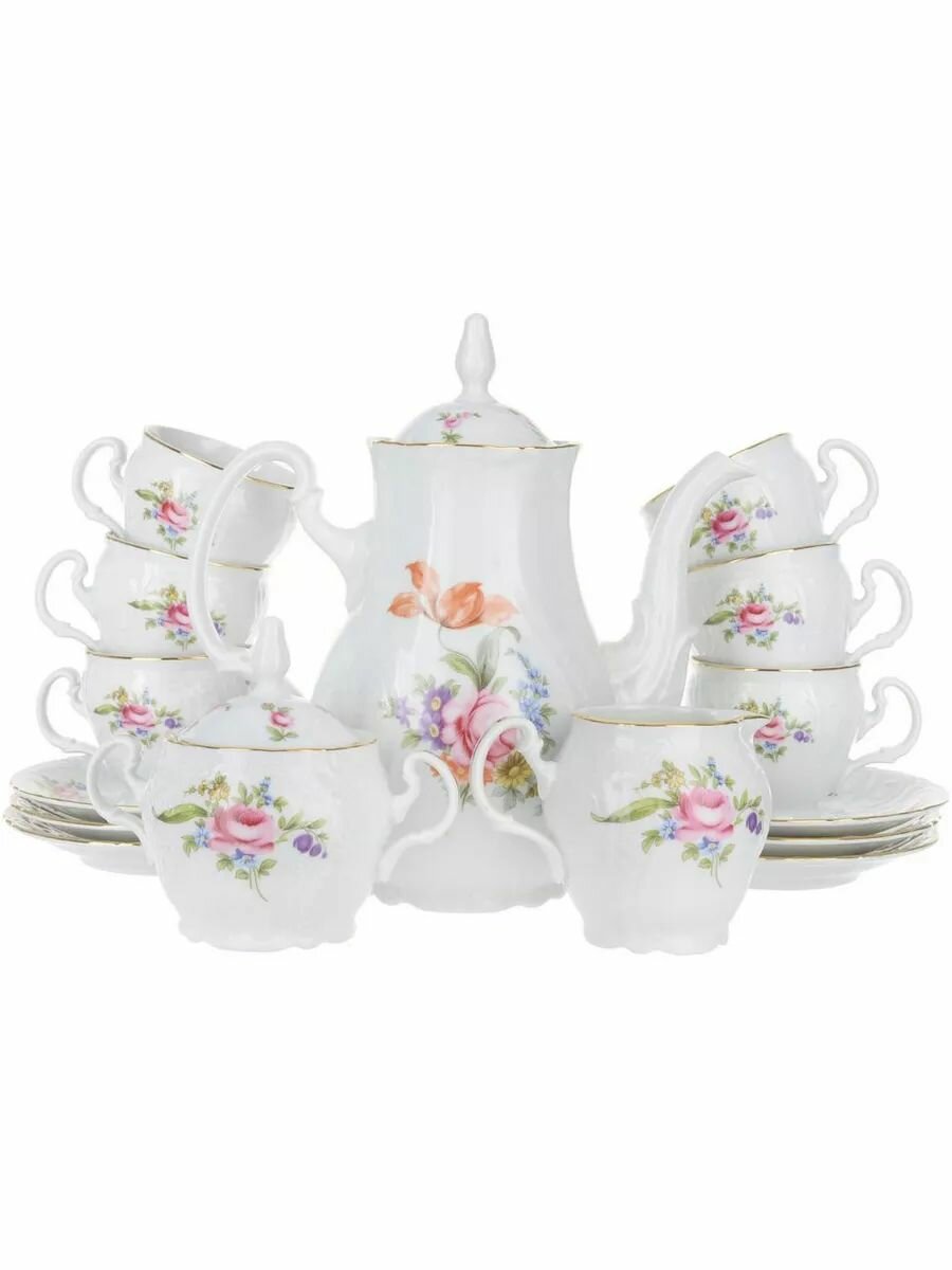 Кофейный сервиз Bernadotte декор "Мейсенский букет"