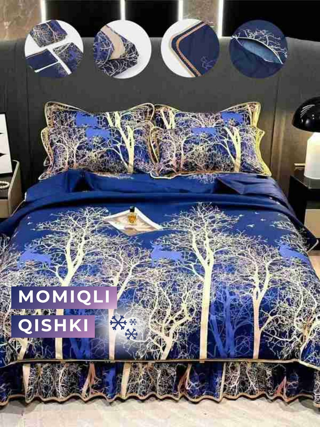 Бархатный комплект постельного белья, двуспальное. Зимний Бархат, 100% Хлопок-Китай