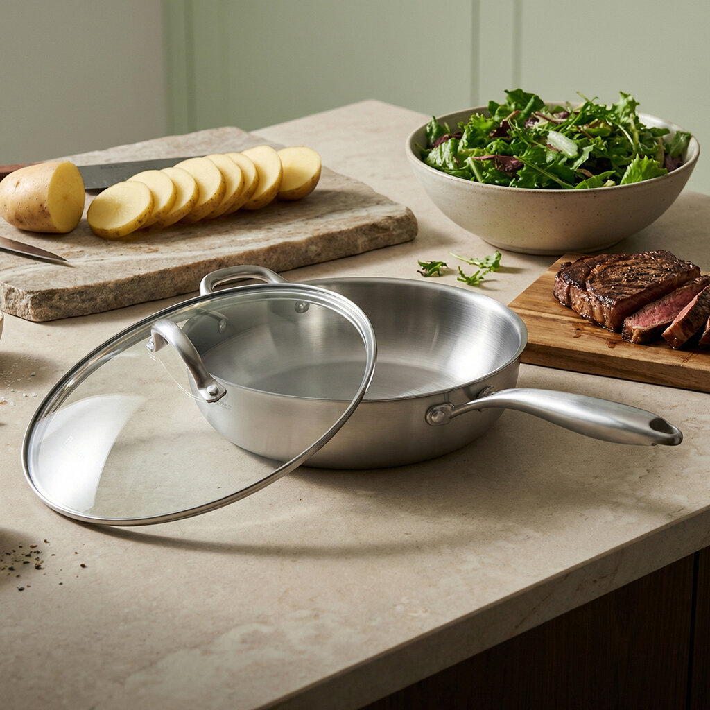 Глубокая сковорода с крышкой 28 см Аeternum