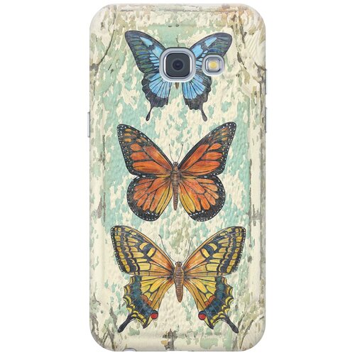 фото Cиликоновый чехол три бабочки на samsung galaxy a3 (2017) / самсунг а3 2017 re:pa