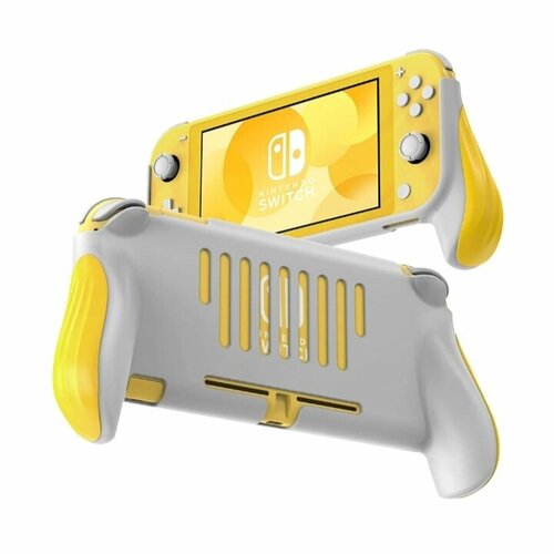 Чехол для Nintendo Switch Lite держатель с ручками (желтый)