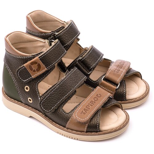 фото Сандалии детские 26006 р26 кожа,осока хакки tapiboo