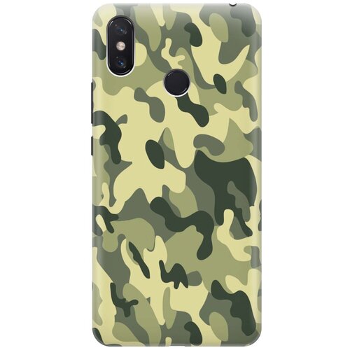 фото Gosso ультратонкий силиконовый чехол-накладка для xiaomi mi max 3 с принтом "хаки"