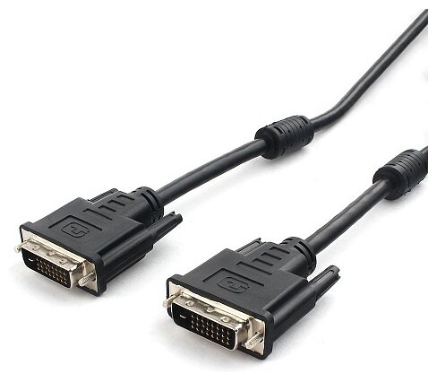 Кабель Cablexpert DVI-D dual link CC-DVI2L-BK-6, 25M/25M, 1.8м, CCS, черный, феррит.кольца