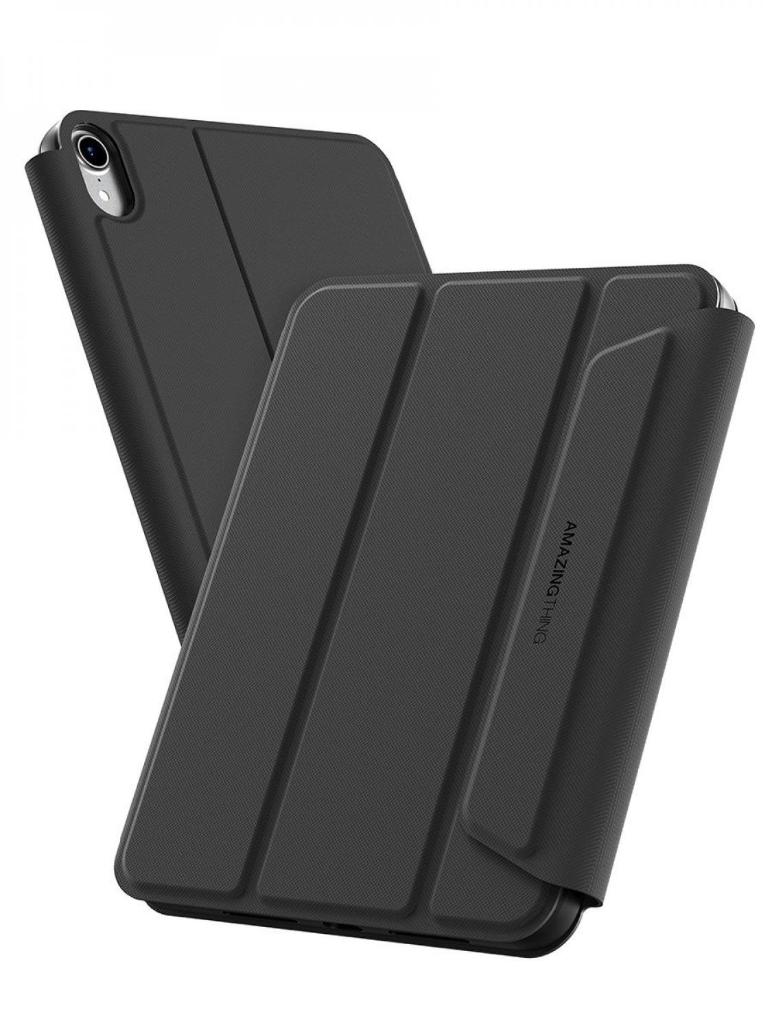 Чехол для планшета iPad Mini 6 8.3" 2021 Amazingthing Titan с отсеком для стилуса черный, противоударный кейс с подставкой, книжка с защитой камеры