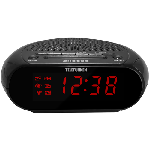 Радио-часы Telefunken TF-1706 Black/Red