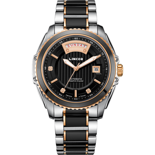 Наручные часы LINCOR 1106S5B5, черный, серый