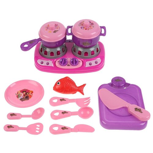 фото Игровой набор плита "царевны" играем вместе свет+звук, с аксессуарами