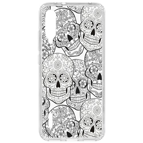 фото Чехол на xiaomi mi a3 kruche print skull black
