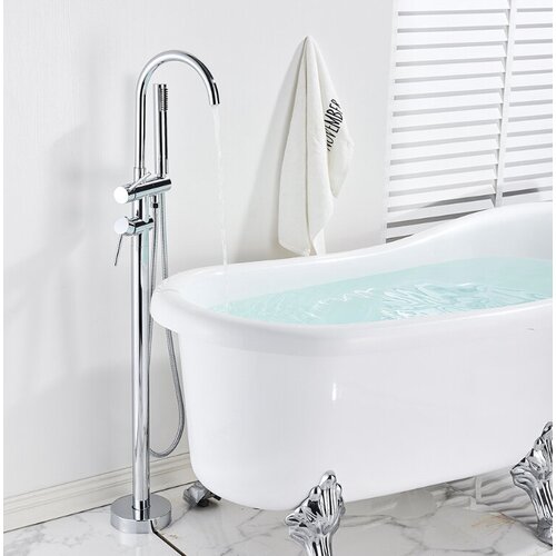 Напольный смеситель для ванной LaCasa в классическом хроме из нержавеющей стали и латуни 40900₽