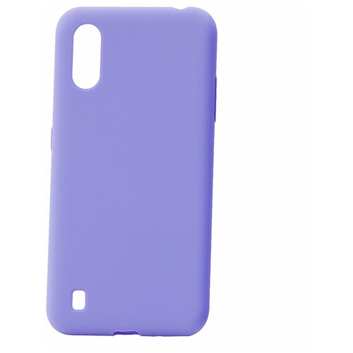 фото Чехол на samsung galaxy a01/a015 kruche silicone plain lilac purple