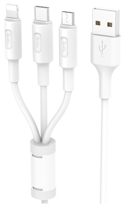 Кабель Hoco X25 Soarer 3 in 1 Lightning - Micro-USB - Type-C