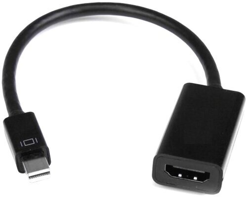 Видео адаптер Orient C302 mini DisplayPort на HDMI кабель 0.2 метра, чёрный