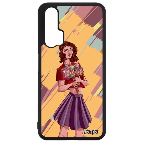 фото Чехол на смартфон honor 20 pro, "девушка и цветы" розы аниме utaupia