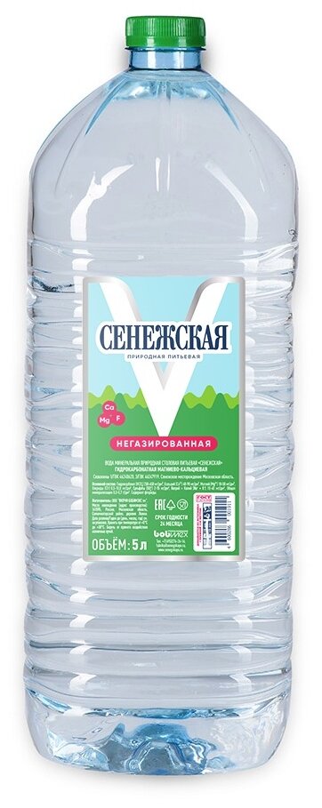 Вода питьевая природная столовая Сенежская негазированная 5л ПЭТ (товар продается штукой) - фотография № 2