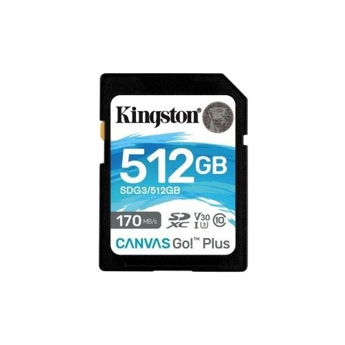 Карта памяти Kingston SDXC 512Gb Class 10 SDG3/512GB