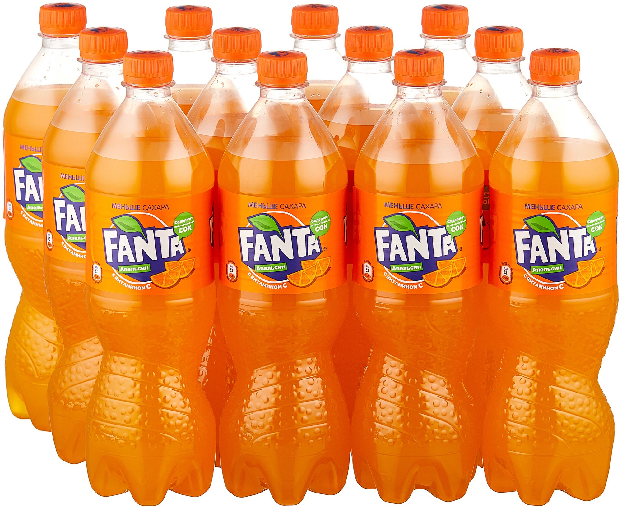 Газированный напиток Fanta, 0.9 л, 12 шт.